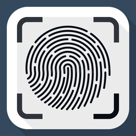 Vector Fingerprint Scanner Icon Stock Vector Illustration Of Line