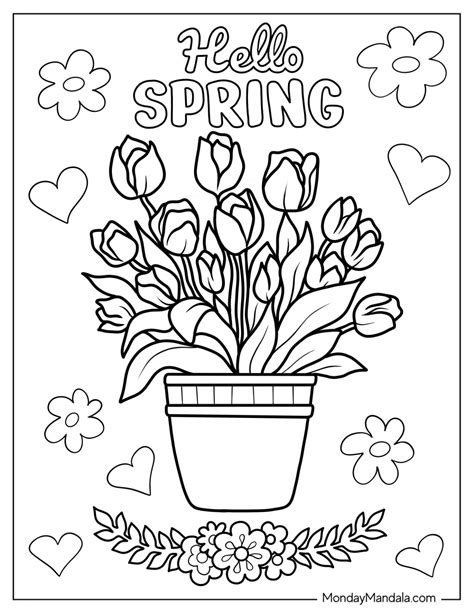 36 Spring Coloring Pages Free Pdf Printables