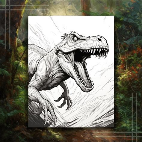 Realistic T Rex Printable Coloring Pages Instant Download - Etsy