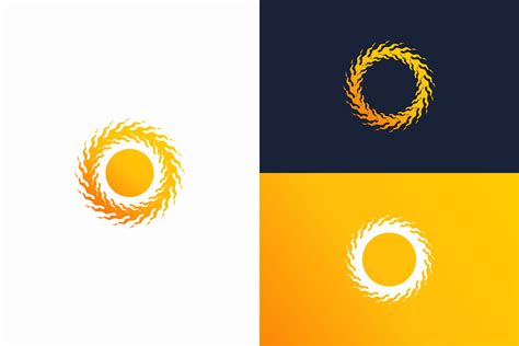 abstract sun logo design vector 13235868 Vector Art at Vecteezy