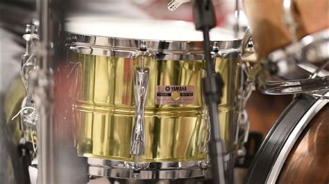 Yamaha Brass Sd498 Snare Drum 14x8 Youtube