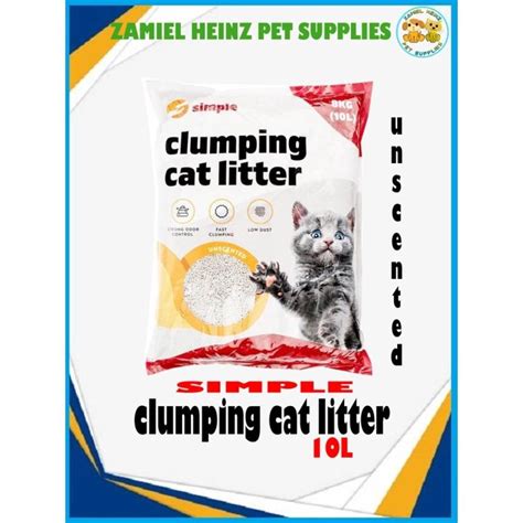 Simple Clumping Cat Litter Unscented 10L Lazada PH