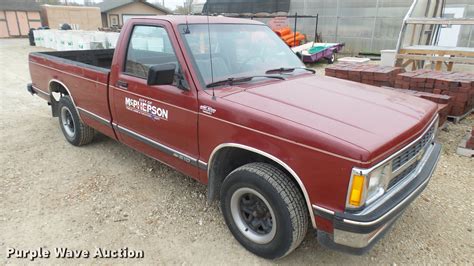 1991 Chevrolet S10 Pickup Truck In Mcpherson Ks Item Ed9107 Sold