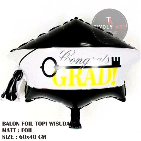 Jual Balon Foil Graduation Balon Foil Topi Wisuda Balon Grad