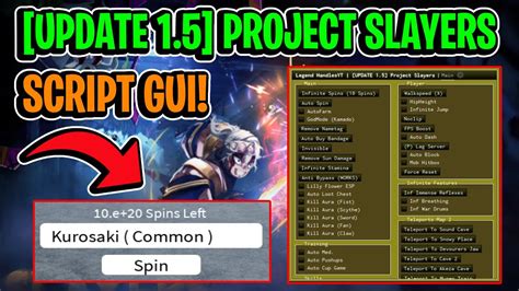 [update 1 5🎆🥶] Project Slayers Script Gui Hack Inf Spins Auto Spin And More Pastebin