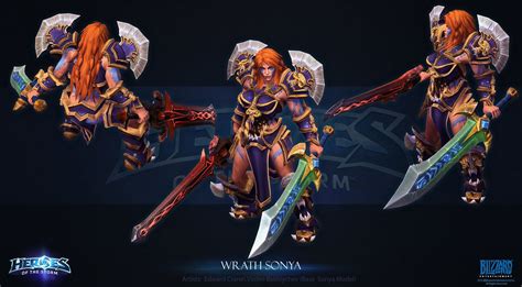 Wrath Sonya Heroes Of The Storm Character Art Hero