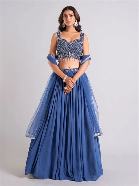 Latest Blue Lehenga Choli In Georgette G3 WLC15784 United States