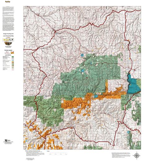 Oregon Hunting Unit 48 Heppner Land Ownership Map By Huntdata Llc