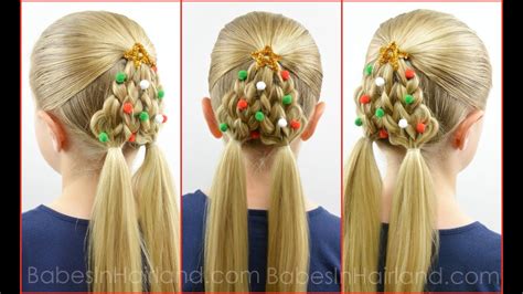 Braided Christmas Tree Christmas Hairstyle Babesinhairland