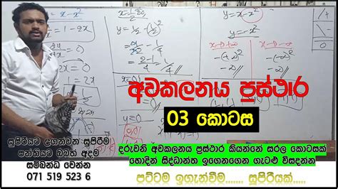 අවකලනය ප්‍රස්ථාර ඇදීම 03 කොටස Awakalanaya Prasthara Combinedmaths