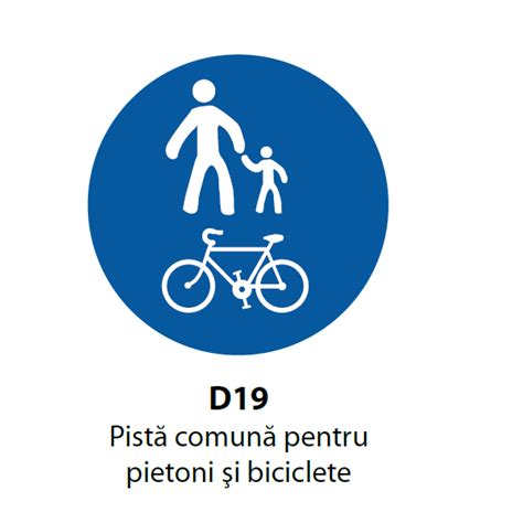 Pista Comuna Pentru Pietoni Si Biciclete Indicator Rutier Semn De