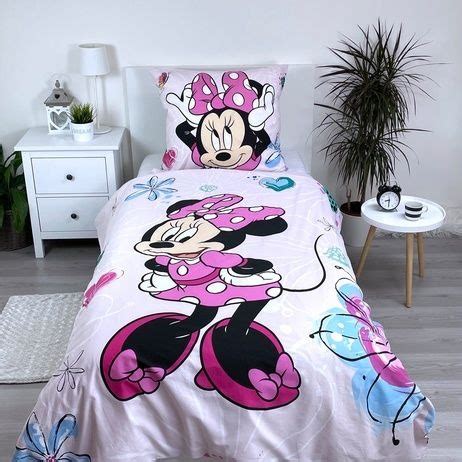 KOMPLET POŚCIELI Myszka Mikie Minnie bawełniany poduszka