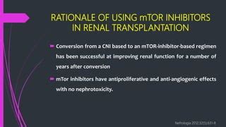 Mtor Inhibitors In Renal Transplant Ppt