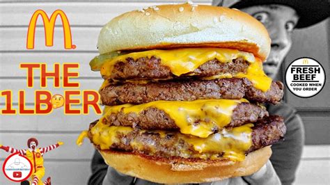 Mcdonalds® 1 Lb Burger Review The 1 Pounder Fresh Beef Youtube