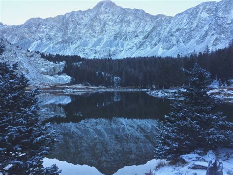 Free Images Tree Wilderness Snow Winter Lake Mountain Range Ice