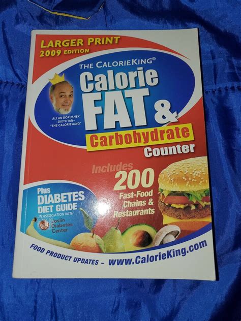 The Calorieking Calorie Fat And Carbohydrate Counter 2009 Edition Pb