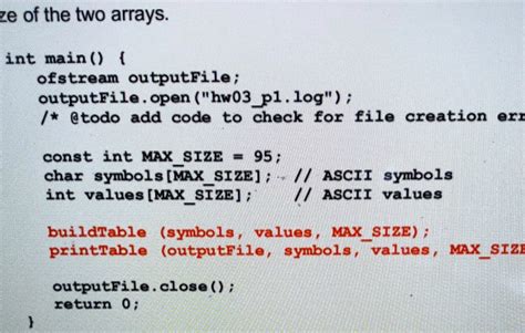 Solved Text Characters For The Ascii Codes Write A Program That Uses Arrays To Create The