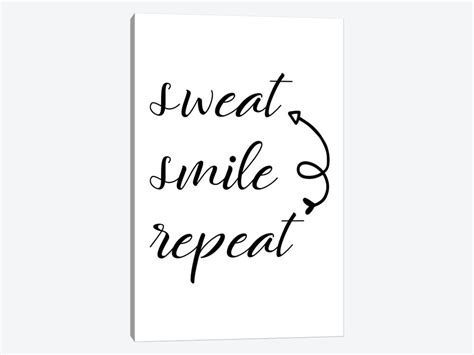 Sweat Smile Repeat Canvas Art By Alyssa Banta Icanvas