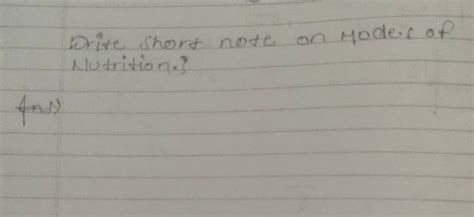 Write Short Note On Modes Of Nutrition NI Filo