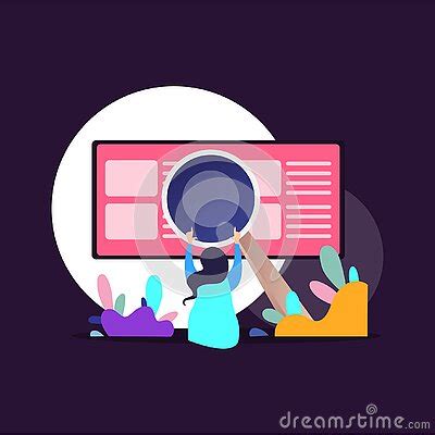 Magnifying Glass Data Analysis Free Vector Cartoondealer