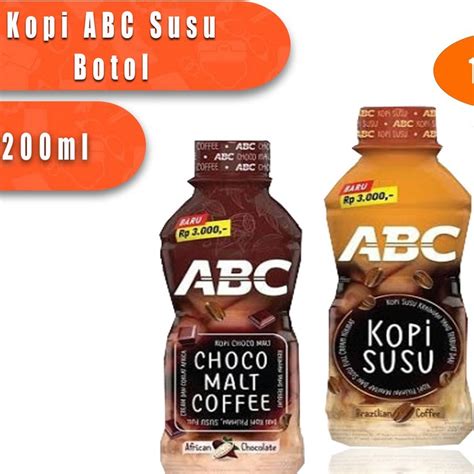 Jual Abc Minuman Botol Ml Kopi Choco Malt Dan Kopi Susu Shopee