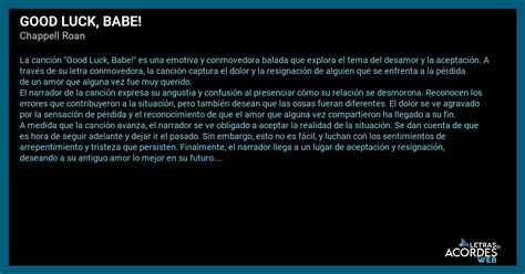 Significado de la canción Good Luck Babe de Chappell Roan