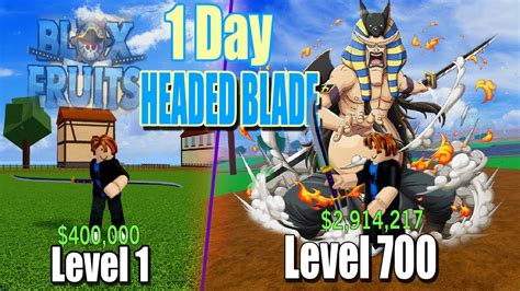 Blox Fruits 1day ฟามด้วยดาบ2ด้าน Headed Blade จะลำบากขนาดไหน Level 1