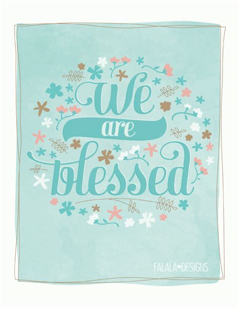 Free "We are blessed" Wall Art | Fab N' Free