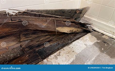 Water Damaged Wood Floor Destroyed Over Years Stock Photo - Image of ...