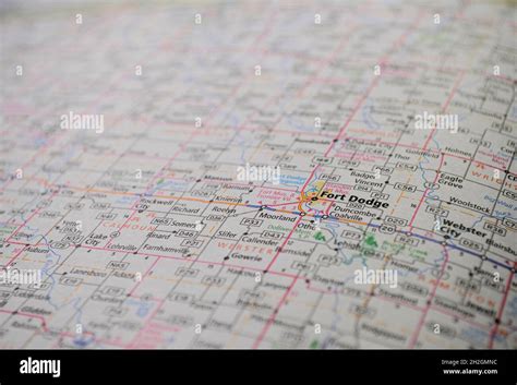 Map Of City Of Fort Dodge IA Stock Photo Alamy