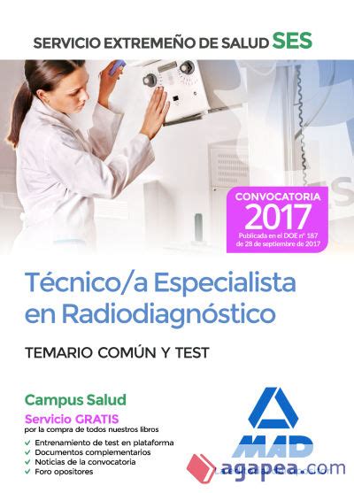 TECNICO A ESPECIALISTA EN RADIODIAGNOSTICO DEL SERVICIO EXTREMEÑO DE