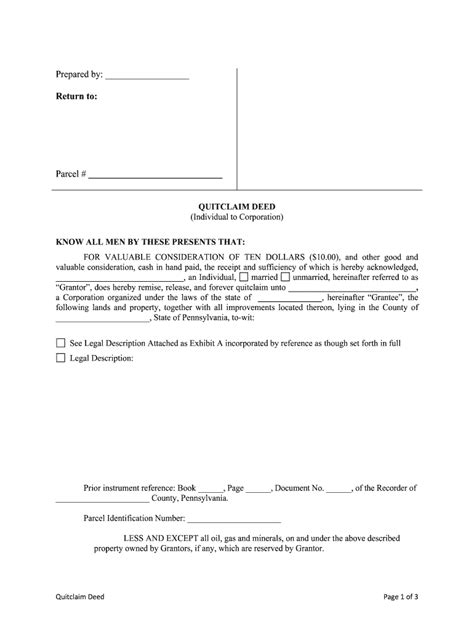 Pennsylvania Deed Estate Form Fill Online Printable Fillable Blank