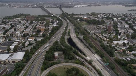 4k Stock Footage Aerial Video Of New Jersey Turnpike Extension Highway