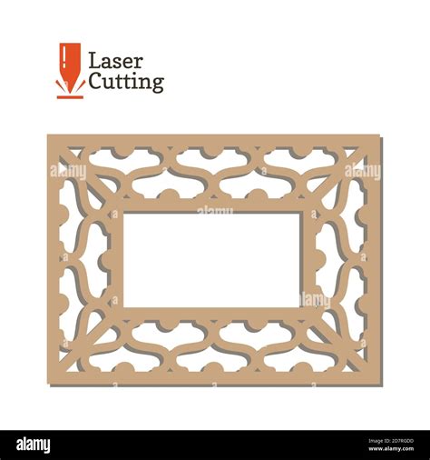 Panneau découpé au laser Modèle de cadre vectoriel pour la coupe sur