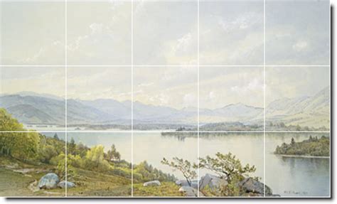 Amazon Lake Squam And The Sandwich Mountains Ceramic Tile Mural By