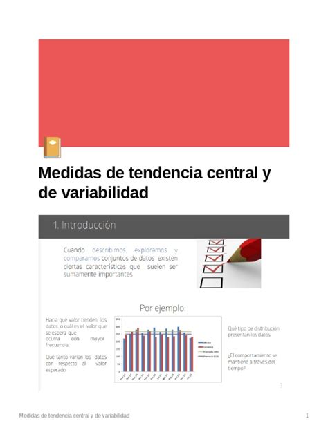 Medidas De Tendencia Central Y De Variabilidad Pdf Media