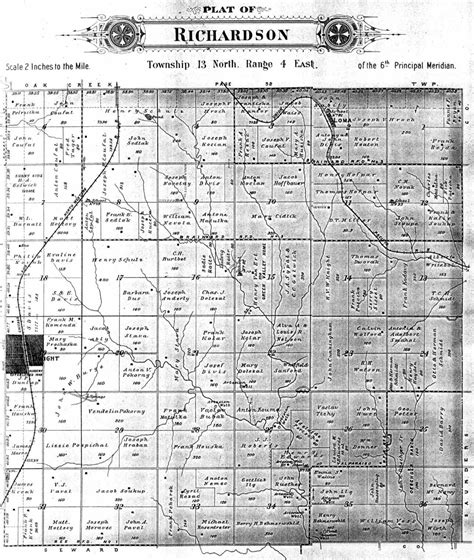 1906 Plat Book Richardson Twp Map Butler Co Negenweb