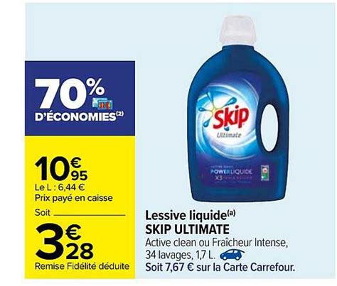 Promo Lessive Liquide Skip Ultimate Chez Carrefour Icatalogue Fr