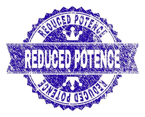 Grunge Textured REDUCED POTENCE Stamp Seal With Ribbon Stock Vector