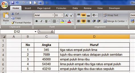 Mengubah Nilai Kriteria Angka Menjadi Huruf Otomatis Pada Excel Riset