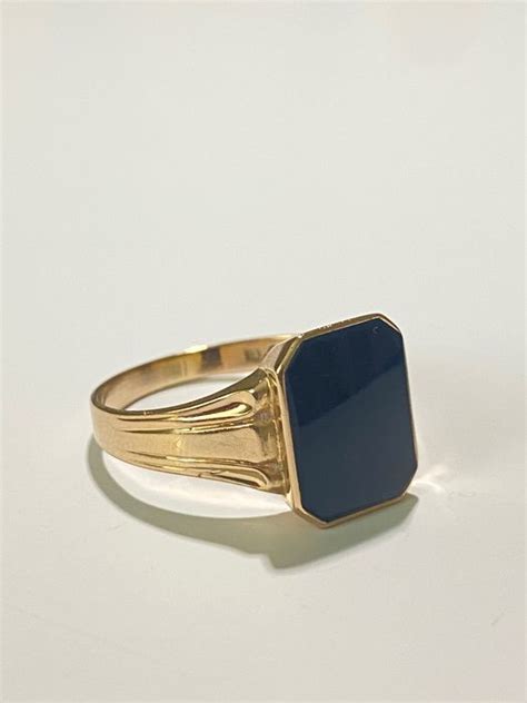 Carats Or Jaune Bague Ct Onyx Catawiki