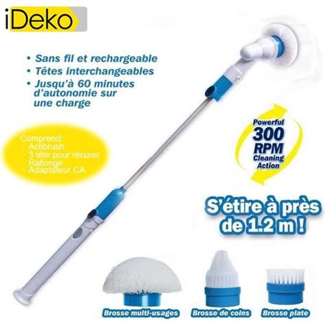 Ideko Brosse Nettoyant Pour Sol Machine Outil De Nettoyage Multi