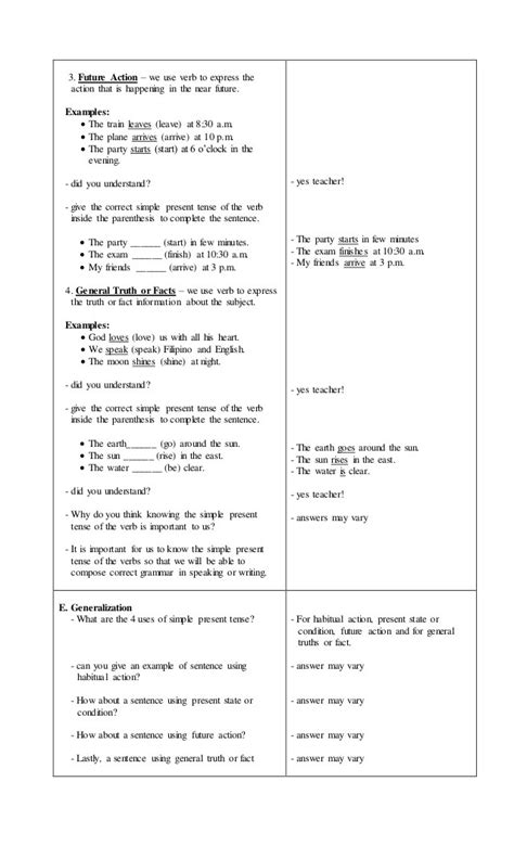 Verbs Lesson Plan Grade 1