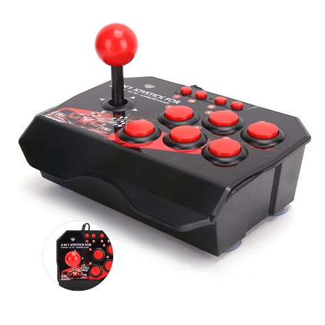 Buy Arcade Fight Stick Black Red Arcade Joystick Wired Switchpcps3