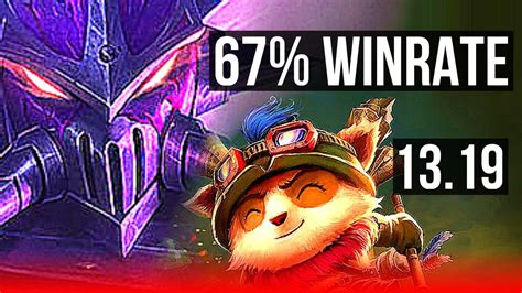 Kassadin Vs Teemo Top 67 Winrate 10 3 8 Dominating Euw