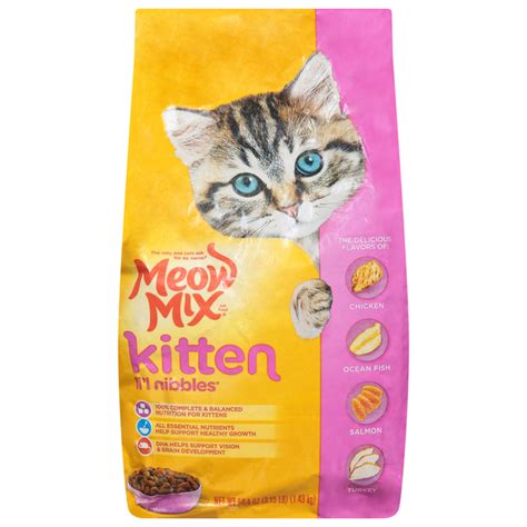 Save on Meow Mix Li'l Nibbles Dry Kitten Food Chicken Ocean Fish Salmon ...