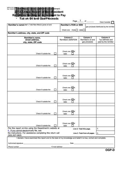 Form Rpd Annual Report Of Non Resident Remittees Holding An