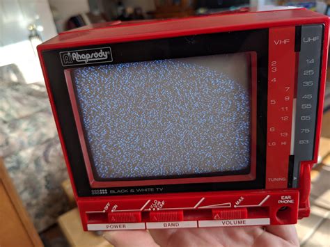 A tiny Rhapsody branded black and white TV from 1986 : r/crt