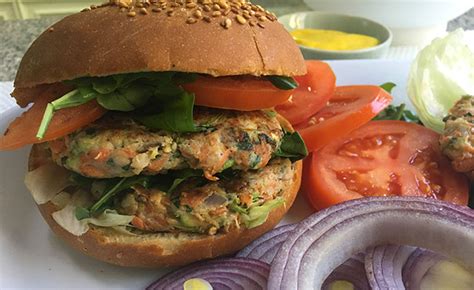 Veggie Filled Chicken Burger Cairo Cooking