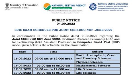 CSIR NET Exam Schedule 2022 OUT Admit Card Releases On Sep 13 Csirnet